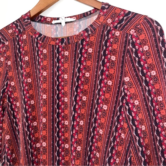 BCBGeneration Women A-Line Long Sleeve Boho Tribal Print Swing Dress XS EUC - Picture 3 of 16